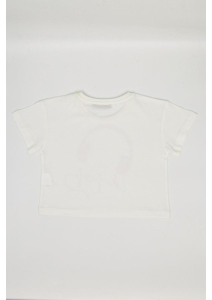 Kız Çocuk Crop Tshirt Beyaz - Aleyna fiyatları