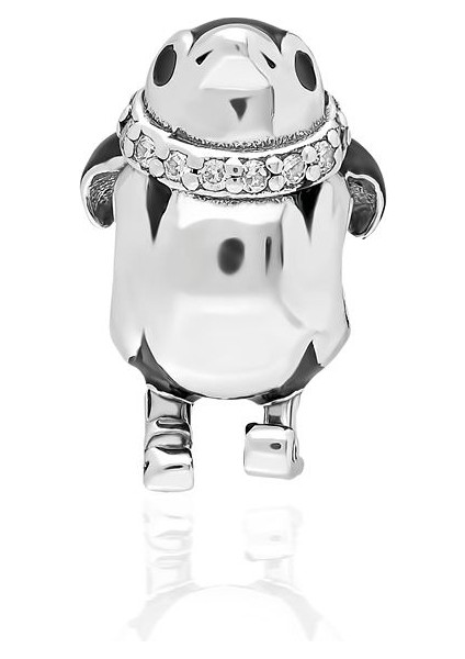 925 Ayar Gümüş Mineli Penguen Charm