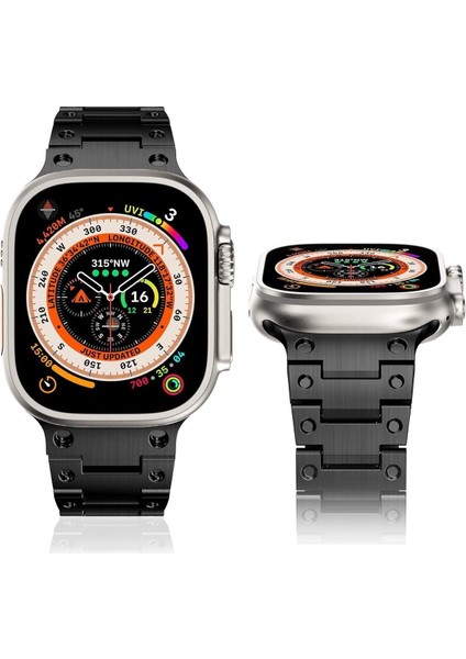 Apple Watch Uyumlu Ultra 2 Se Uyumlu 42 44 45 49MM Kordon Paslanmaz Çelik Kordon Kayış