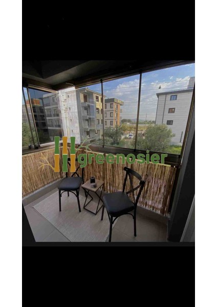 80CM.X2,5M. Bambu Hasır Kamış Balkon Çiti Bahçe Çiti
