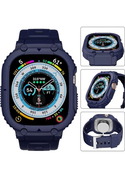 Apple Watch Uyumlu Ultra 2 Se 44 45 mm Uyumlu Kordon Ultra Korumalı Armor Zırh Silikon Kordon modelleri