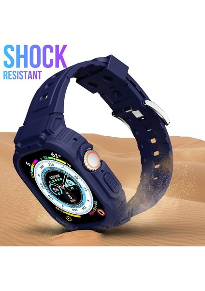 Apple Watch Uyumlu Ultra 2 Se 44 45 mm Uyumlu Kordon Ultra Korumalı Armor Zırh Silikon Kordon fırsatları