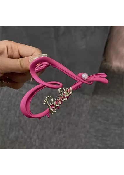 Büyük Boy Kalp Metal Mandal Toka Pembe