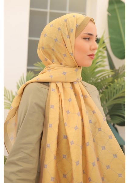 Olinda Şal - 49003 - Sarı Yeşil Mavi