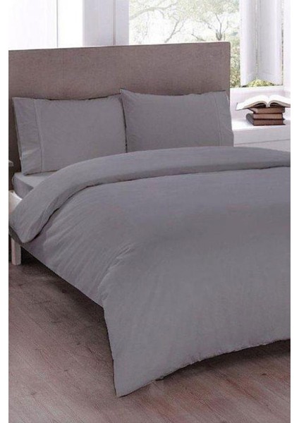 Pure Lite King Size Nevresim Takımı 220X230 Gri