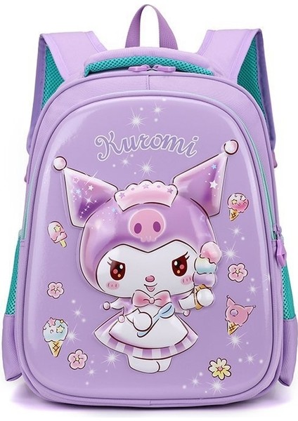 Kızlar ve Çocuklar Için Yeni Okul Çantası Kuromi Ilkokul Öğrencileri 1. ve 3. Sınıf 6-12 Yaş Sırt Çantası Hafif Omurga Koruma Sırt Çantası (Yurt Dışından)