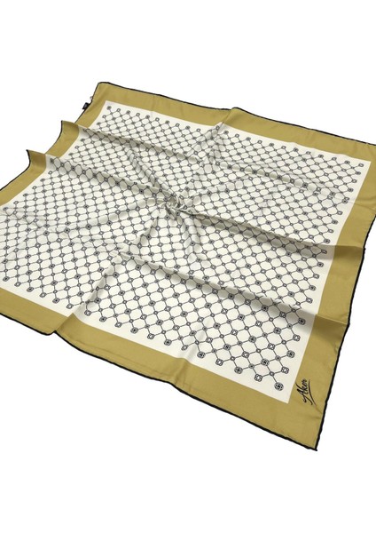 Twill Eşarp - 7857795-912 Krem Gold