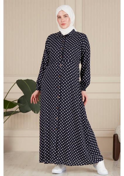 Kadin Buyuk Beden Çıtır Desen Yazlik Tesettur Elbise modelleri