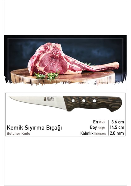 Elit Venge Sıyırma Bıçağı No:1 Ahşap Sap