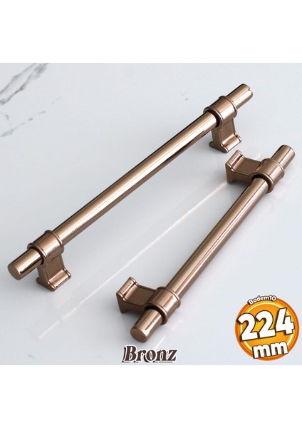 Hisar Bronz Metal Kulp 224 Mm-22.4 cm Mobilya Mutfak Çekmece Dolap Kapak Dolabı Kulpları Kulbu Kulpu