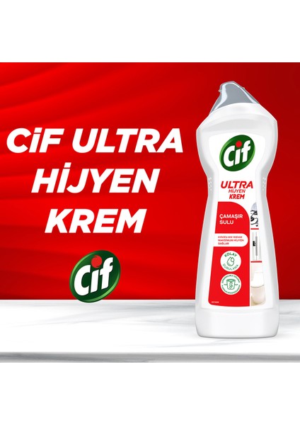 Krem Yüzey Temizleyici Çamaşır Suyu Katkılı Ultra Hijyen 675 ml 4 Adet