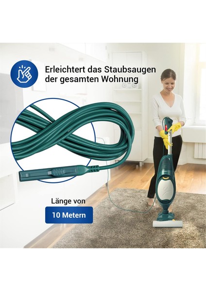 Vorwerk Kobold VK140 VK150 FP140 Ab Tak Için Elektrik Uzatma Kablosu (Yurt Dışından)