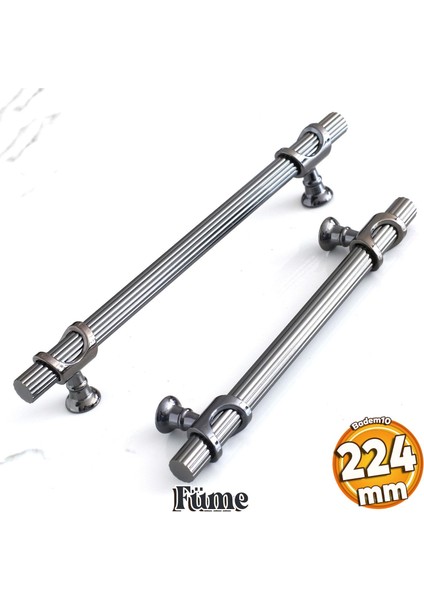 Arsin Füme Metal Kulp 224 Mm-22.4 cm Dolap Mobilya Mutfak Kapak Çekmece Dolabı Kulpları Kulbu Kulpu