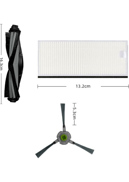 Ecovacs Deebot Ozmo U2 DGN22 U2 Pro Için Mide Fırça Yan Fırça Filtresi (Yurt Dışından)