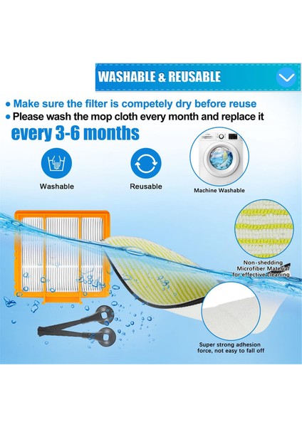 Shark RV2610WA RV2620WA Için Yedek Paspas Fırçası Filtre Kiti (Yurt Dışından) fırsatları