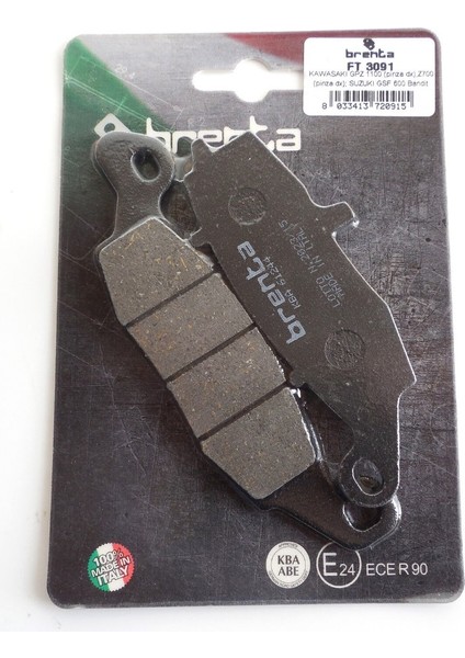 Suzukı Dl 650 V-Storm Ön Sağ Fren Balata Brenta (Made In Italy)