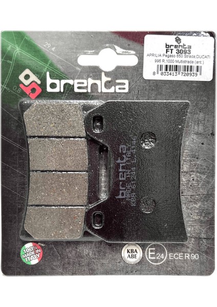 Ducatı Multıstrada 1200 S 2010-2012 Ön Fren Balata Brenta (Made In Italy)