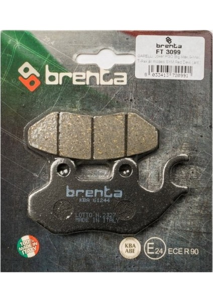 Sym SYMPH0NY 125 Ön Fren Balata Brenta (Made In Italy) indirimleri