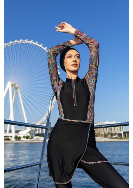 Remsa Tesettür Mayo 3 Farklı Şekilde Giyilebilir Su İtici Likralı Kumaş Kadın R127 Aybüke fiyatları