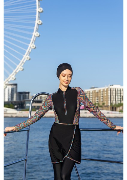 Remsa Tesettür Mayo 3 Farklı Şekilde Giyilebilir Su İtici Likralı Kumaş Kadın R127 Aybüke fırsatları