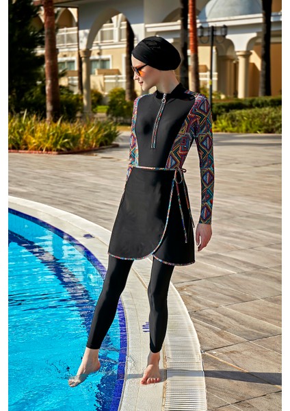 Remsa Tesettür Mayo 3 Farklı Şekilde Giyilebilir Su İtici Likralı Kumaş Kadın R127 Aybüke indirimleri