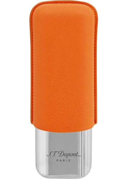 S.t. Dupont Deri Metal Puro Kılıfı Orange/krom 2li (60RING)