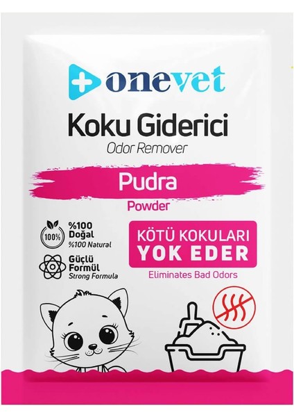 Onevet Powder Kedi Kumu Koku Giderici 25 gr Pudra Kokulu