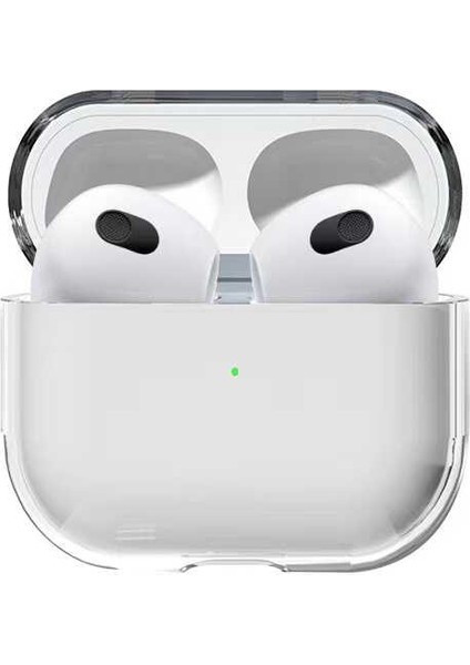 Ezotech Air Pods 3. Nesil Kılıf Şeffaf Sert Kristal Airbag 14 Kılıf-Renksiz