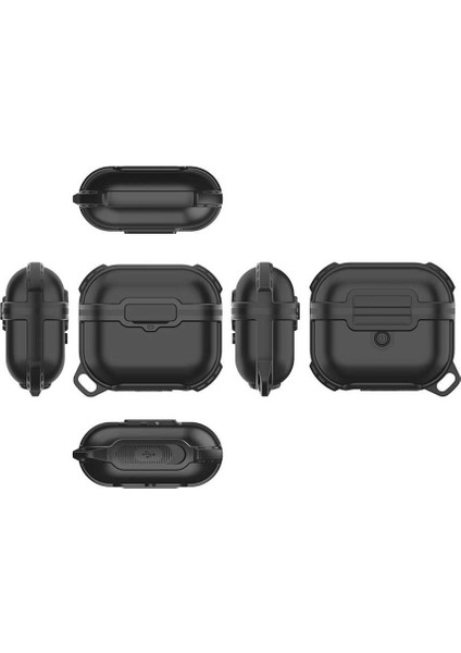 Ezotech Air Pods 3. Nesil Airbag 16 Silikon 1-1 Su Geçirmez Kılıf-Siyah