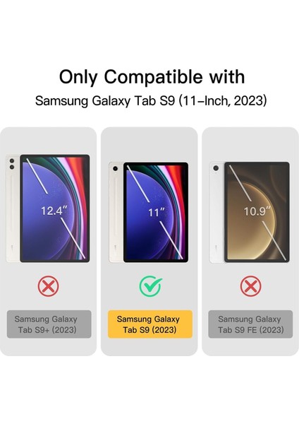 Samsung Galaxy Tab S9 Fe SM-X510 X516 X518 Kılıf 10.9" Uyumlu Kılıf Akıllı Smart Standlı Kapaklı