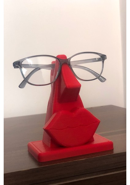 Bursa3dfilament Dekoratif Kırmızı Gözlük Standı/Optik, Vitrin Ürünü Ya Da Hediyelik Ürün