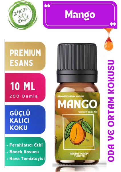 Mango Saf Esansiyel Yağ Oda ve Ortam Kokusu Aromatik Uçucu Yağ 10 ml