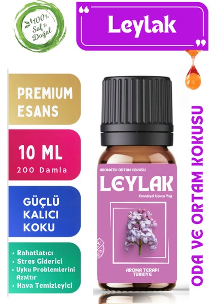 Leylak Saf Esansiyel Yağ Oda ve Ortam Kokusu Aromatik Uçucu Yağ 10 ml