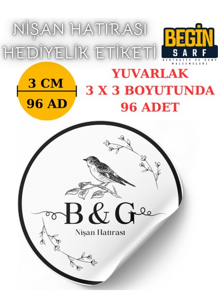 3 cm 4 cm 5 cm 6 cm Nişan Hatırası Etiketi Kendinden Yapışkanlı Kişiye Özel Yuvarlak 024