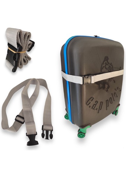 Premium Açık Gri Renk Valiz Kemeri 6 Adet