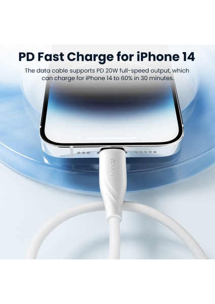 20W Pd Type C To Lightning Ultra Hızlı Şarj Kablosu 100 cm iPhone 14,13,12,11 Pro, Max ,uyumlu