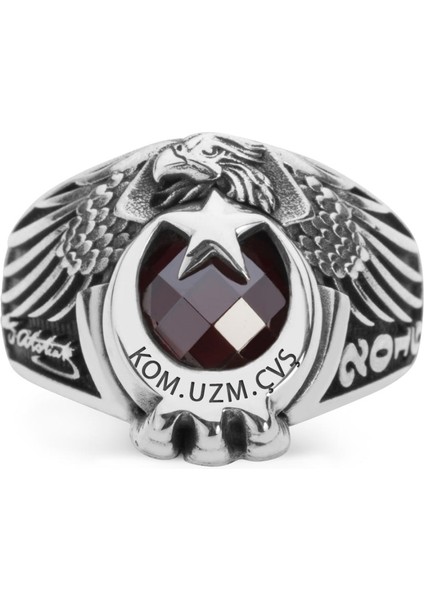 Kartal Başlı Pençeli Komando Uzman Çavuş Yüzüğü