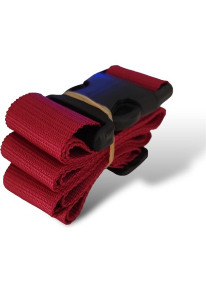 Premium Bordo Renk Valiz Kemeri 4 Adet