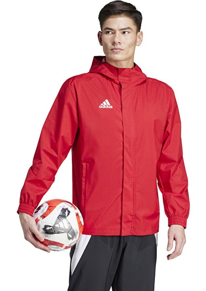 Adidas ENT22 Aw Jkt Erkek Futbol Antrenman Yağmurluk IK4009 Kırmızı