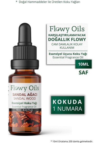 Sandal Ağacı Saf Esansiyel Uçucu Koku Yağı Esans Buhurdanlık Yağı Difüzör Esansı Fragrance 10ML