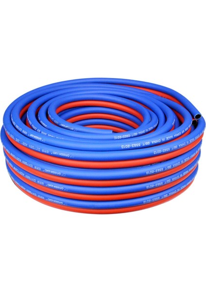 Çelik Oksijen Hava Hortumu 8 mm Çiftli Twin Termo Hortum 5 Metre