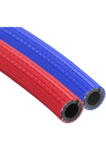 Çelik Oksijen Hava Hortumu 8 mm Çiftli Twin Termo Hortum 5 Metre