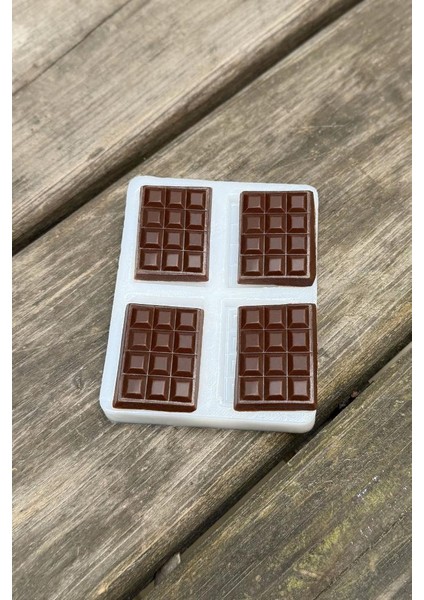 Çikolata Dörtlü Silikon Mum Kalıbı