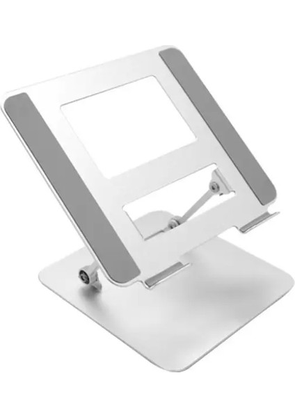 Coverzone Tablet ve Notebook Stand Kaliteli Tok Alüminyum Alaşım Profesyonel Tablet Standı Ayarlanabilir Kompak ve Kullanşlı 11 Ila 16 Inç Macbook Laptop Stand Silver Renk ZR641