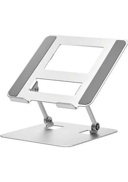 Coverzone Tablet ve Notebook Stand Kaliteli Tok Alüminyum Alaşım Profesyonel Tablet Standı Ayarlanabilir Kompak ve Kullanşlı 11 Ila 16 Inç Macbook Laptop Stand Silver Renk ZR641