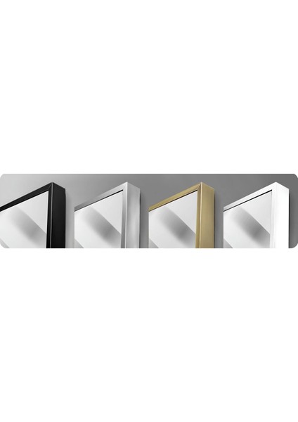 Geometrik Zarafet: Altın ve Siyahın Dansı Üçlü Metal Çerçeveli Tablo Takımı /s