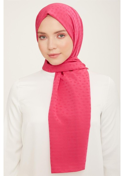 Trend Capri Şal Kalp Detaylı Jakarlı Kaymaz