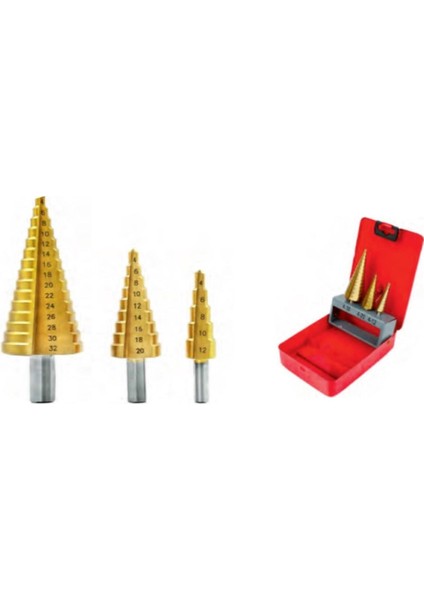 6590 Kademeli Matkap Ucu 3 Lü Set
