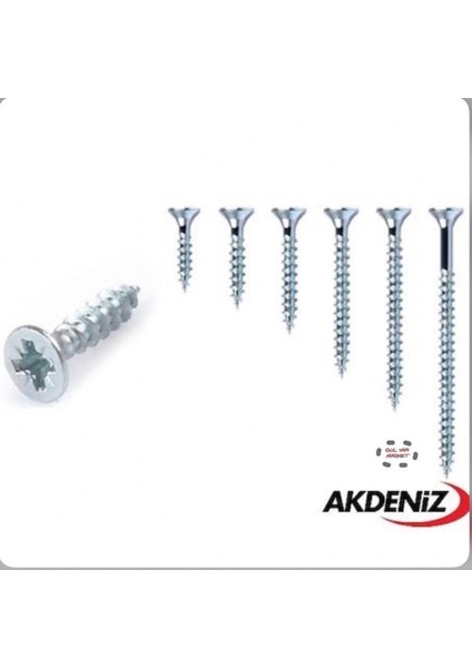 Sunta Vidası 6X80 100' Lü Akdeniz