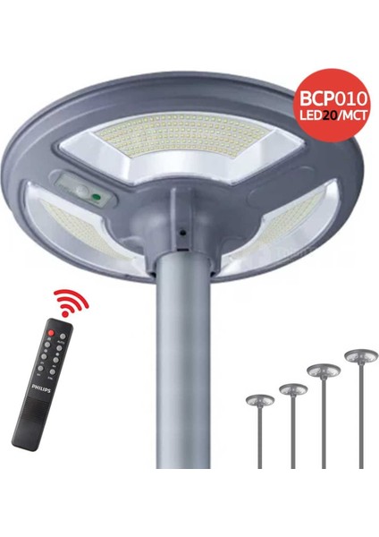 Sokak Lambası, Direk Üstü Lamba, Güneş Enerji Pili, Philips Essential Smartbright BPC010 LED20/MCT Solar Direk Üstü